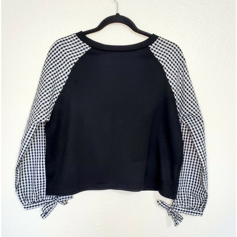 Bench "Sweet Madness" Women's Embroidered Gingham Long Sleeve Top. Size M - Picture 5 of 8